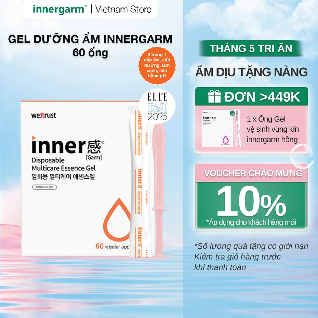 Ảnh Gel dưỡng vùng kín Phụ Nữ Wettrust Innergarm Multicare Essence Gel (Cam) - Set/Hộp 1