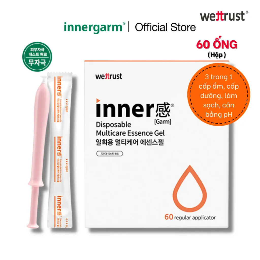 Ảnh Gel dưỡng vùng kín Phụ Nữ Wettrust Innergarm Multicare Essence Gel (Cam) - Set/Hộp 2