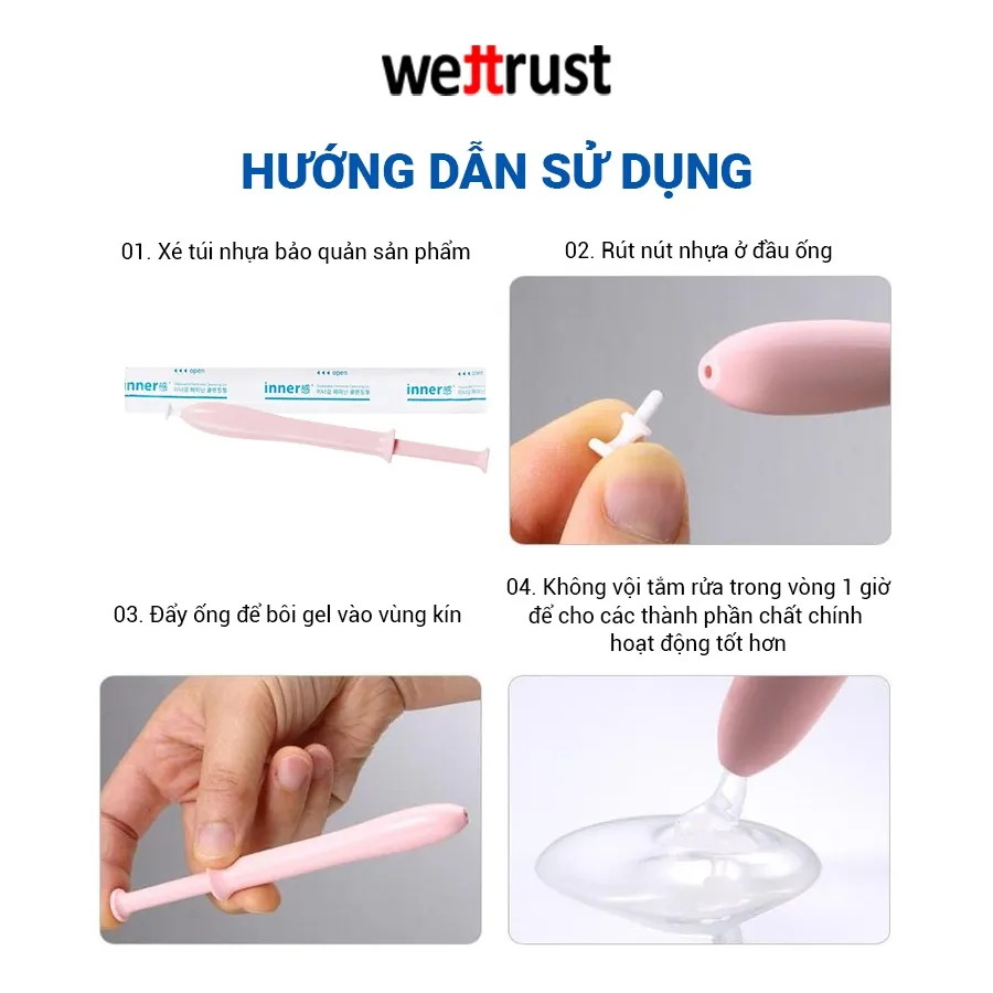 Ảnh Gel dưỡng vùng kín Phụ Nữ Wettrust Innergarm Feminine Cleansing Gel (Xanh) - Tách lẻ 3