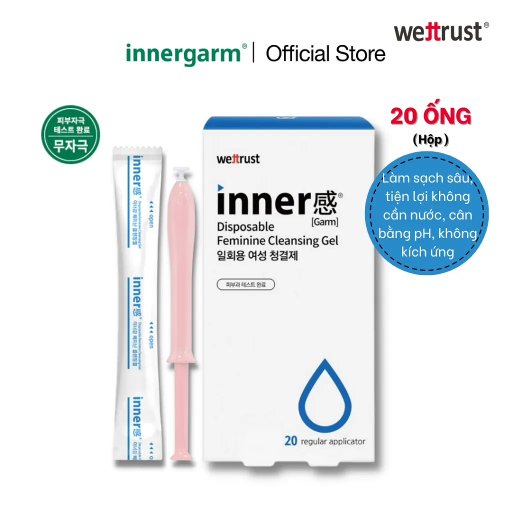 Ảnh Gel dưỡng vùng kín Phụ Nữ Wettrust Innergarm Feminine Cleansing Gel (Xanh) - Set 2