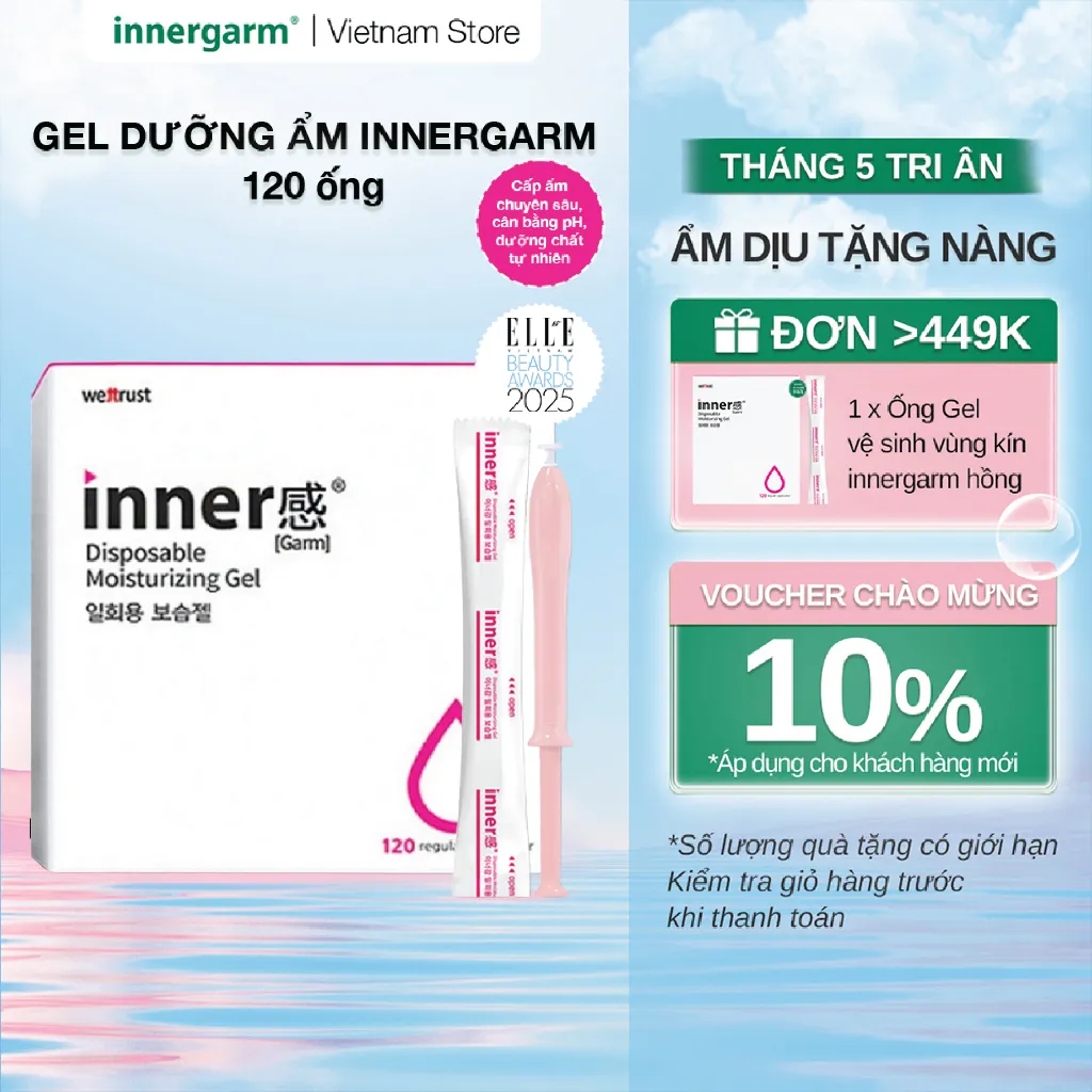 Ảnh Gel dưỡng vùng kín Phụ Nữ Wettrust Innergarm Inner Gel Moisturizing (Hồng) - Hộp 120 Ống 1