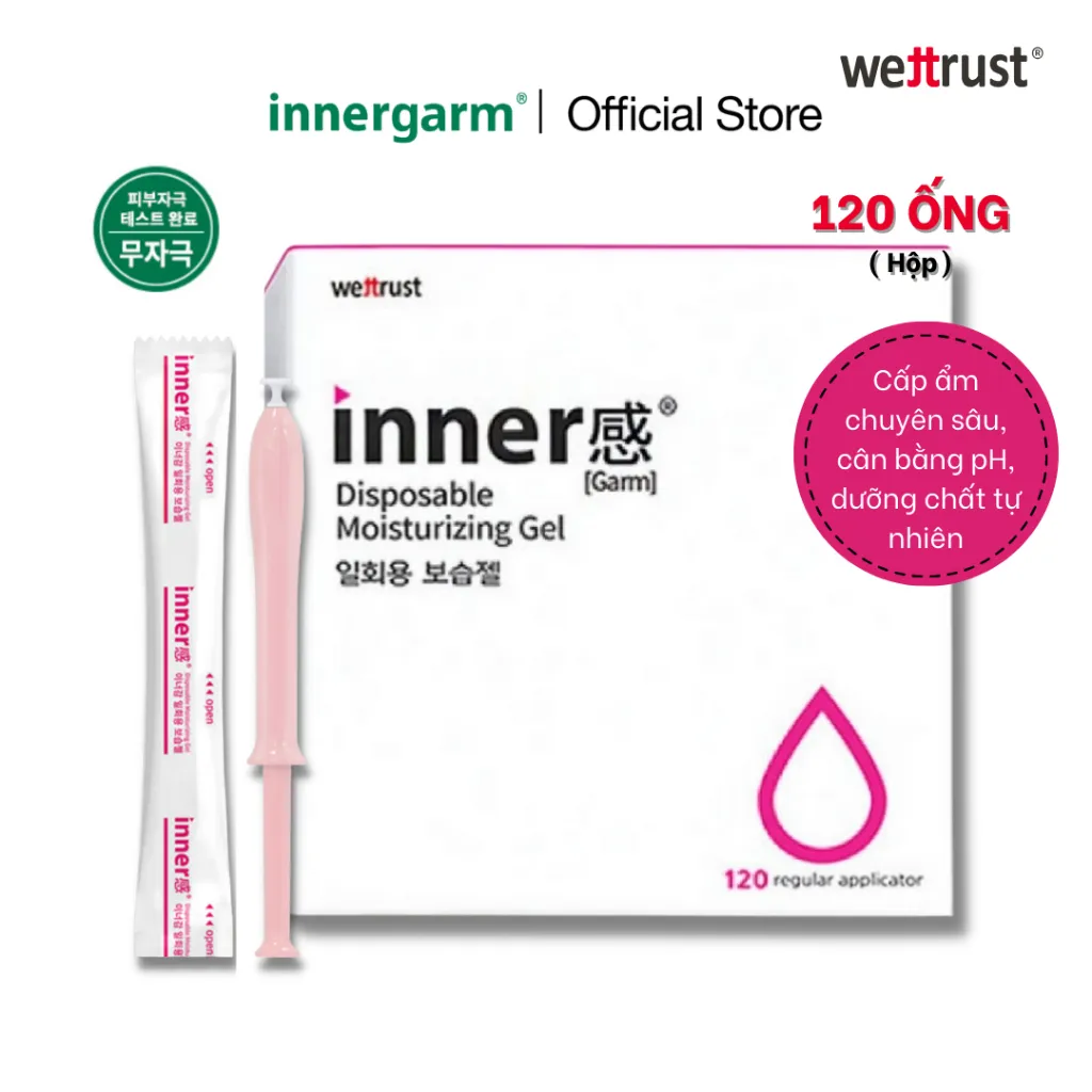 Ảnh Gel dưỡng vùng kín Phụ Nữ Wettrust Innergarm Inner Gel Moisturizing (Hồng) - Hộp 120 Ống 2