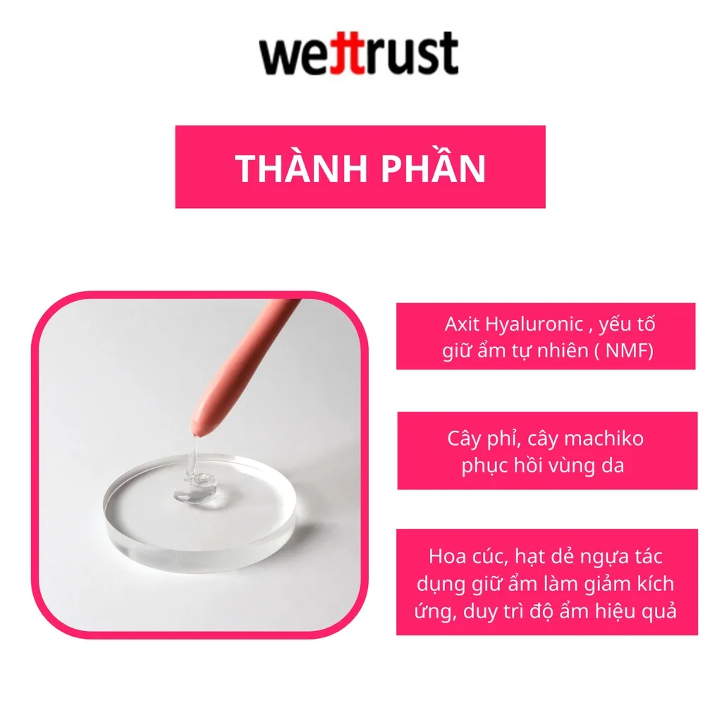 Ảnh Gel dưỡng vùng kín Phụ Nữ Wettrust Innergarm Inner Gel Moisturizing (Hồng) - Hộp 120 Ống 3