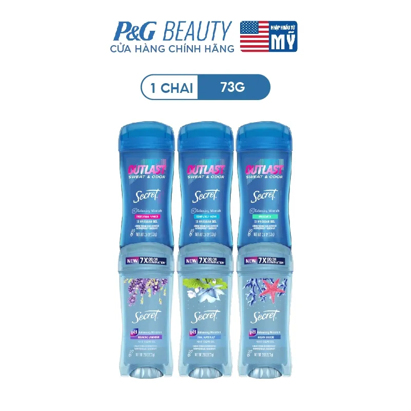 Ảnh Gel Ngăn tiết mồ hôi và Khử mùi Secret nhiều mùi hương 73g 2