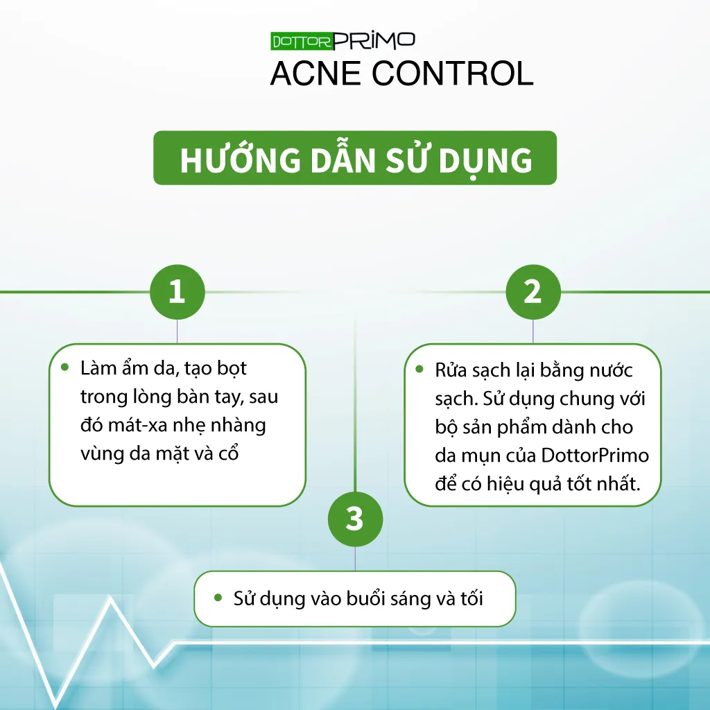 Ảnh Gel Rửa Mặt Giảm Mụn Dottorprimo Acne Control 3 In 1 Cleanser - Sữa Rửa Mặt Dành Cho Mọi Loại Da 4