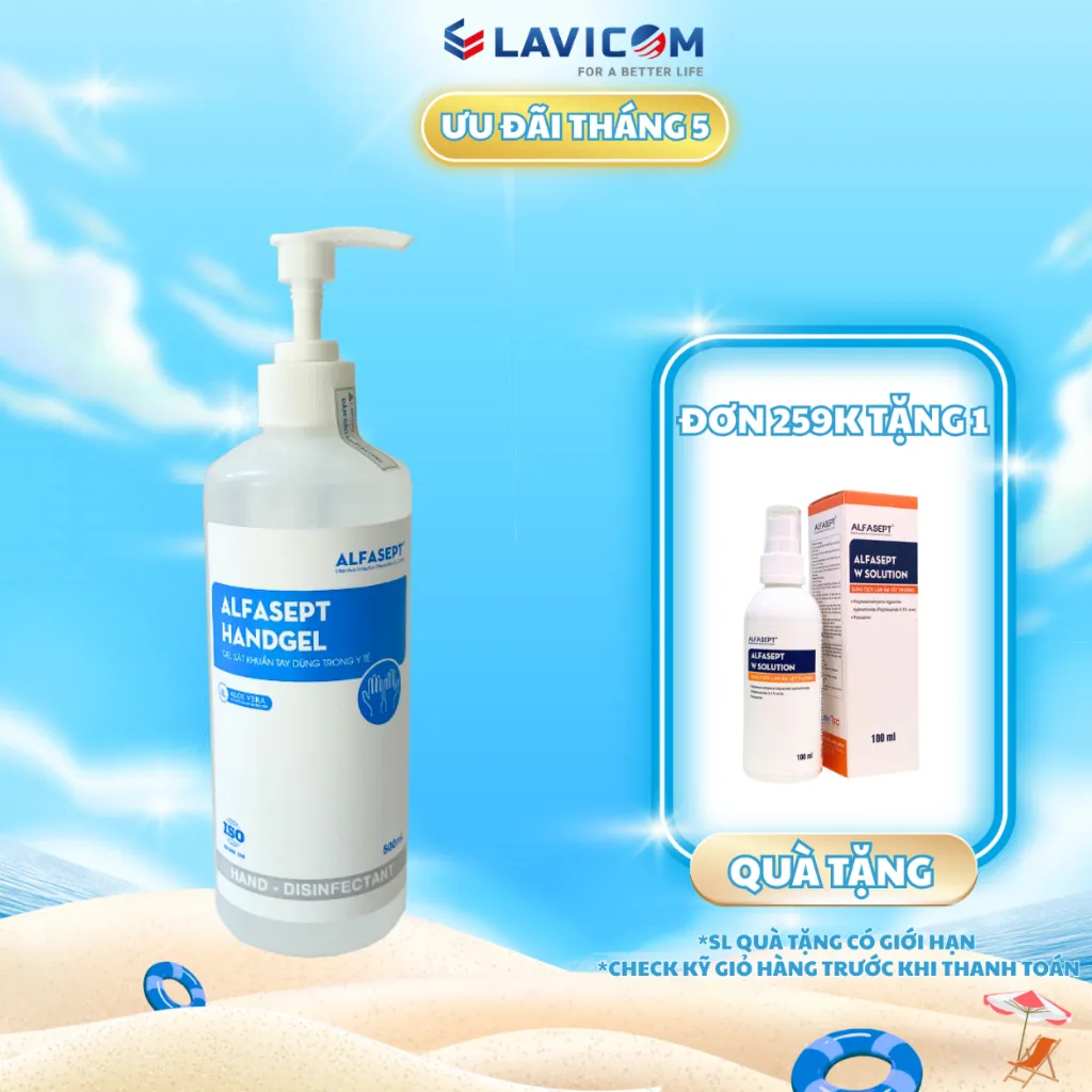 Ảnh Gel Rửa Tay Khô ALFASEPT Handgel Giúp Diệt Khuẩn Toàn Diện, Hiệu Quả Và Tăng Độ Ẩm Cho Da Lọ 500ml 1