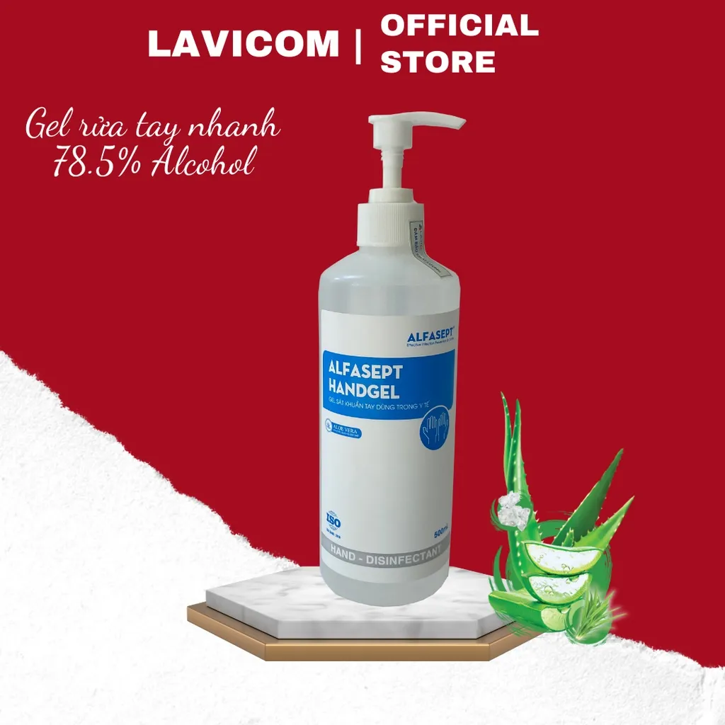 Ảnh Gel Rửa Tay Khô ALFASEPT Handgel Giúp Diệt Khuẩn Toàn Diện, Hiệu Quả Và Tăng Độ Ẩm Cho Da Lọ 500ml 2