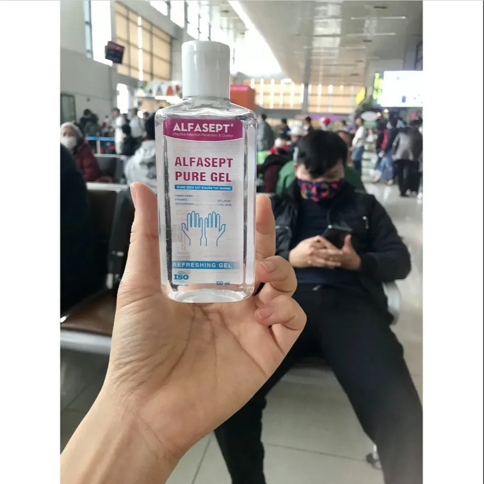 Ảnh Gel Rửa Tay Khô ALFASEPT Pure Gel Phù Hợp Cho Da Nhạy Cảm, Giúp Diệt Khuẩn, Tăng Cường Dưỡng Ẩm Lọ 100ml 2