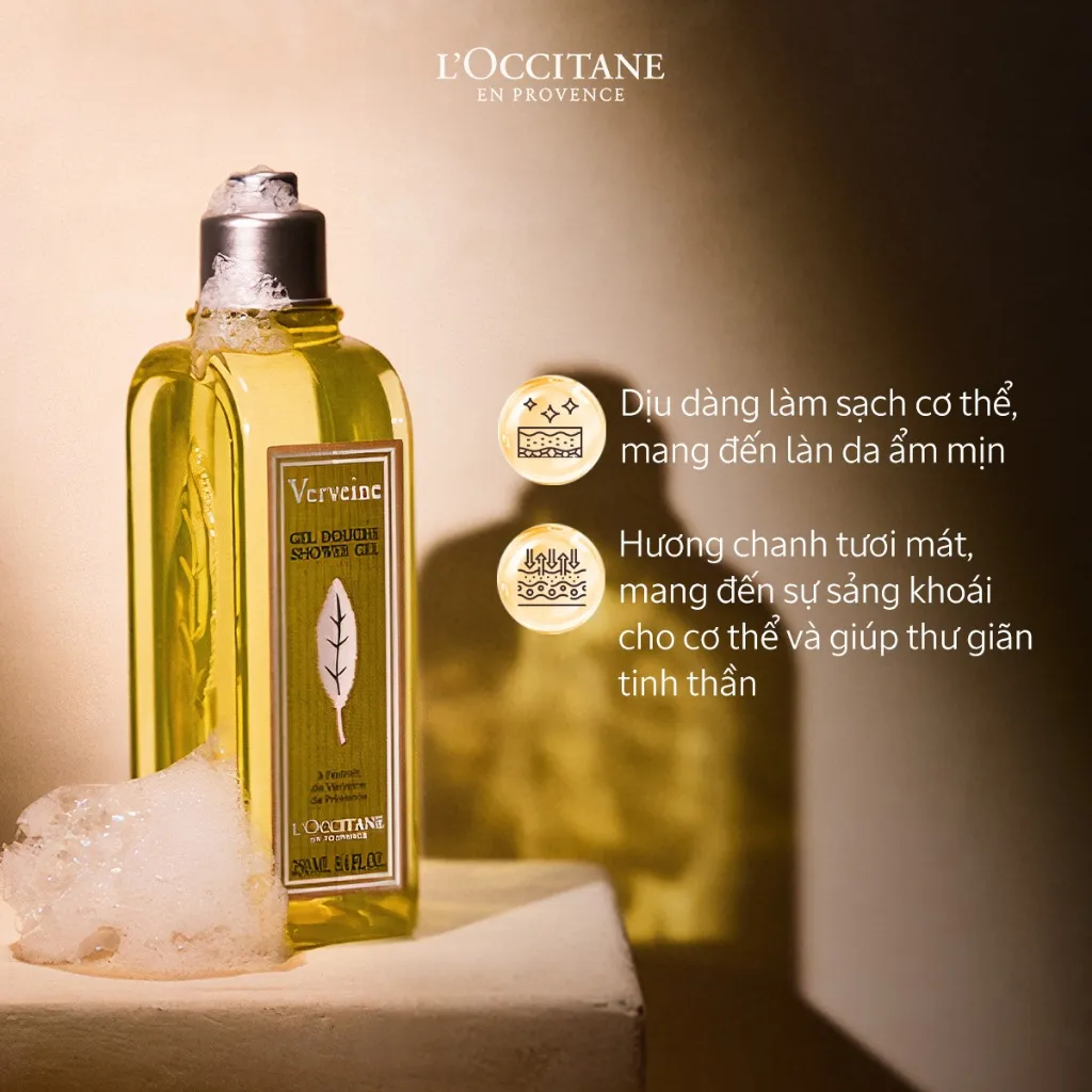 Ảnh Gel Tắm Cỏ Roi Ngựa Hương Chanh Sả L'Occitane Shower Gel 500ml/250ml 4