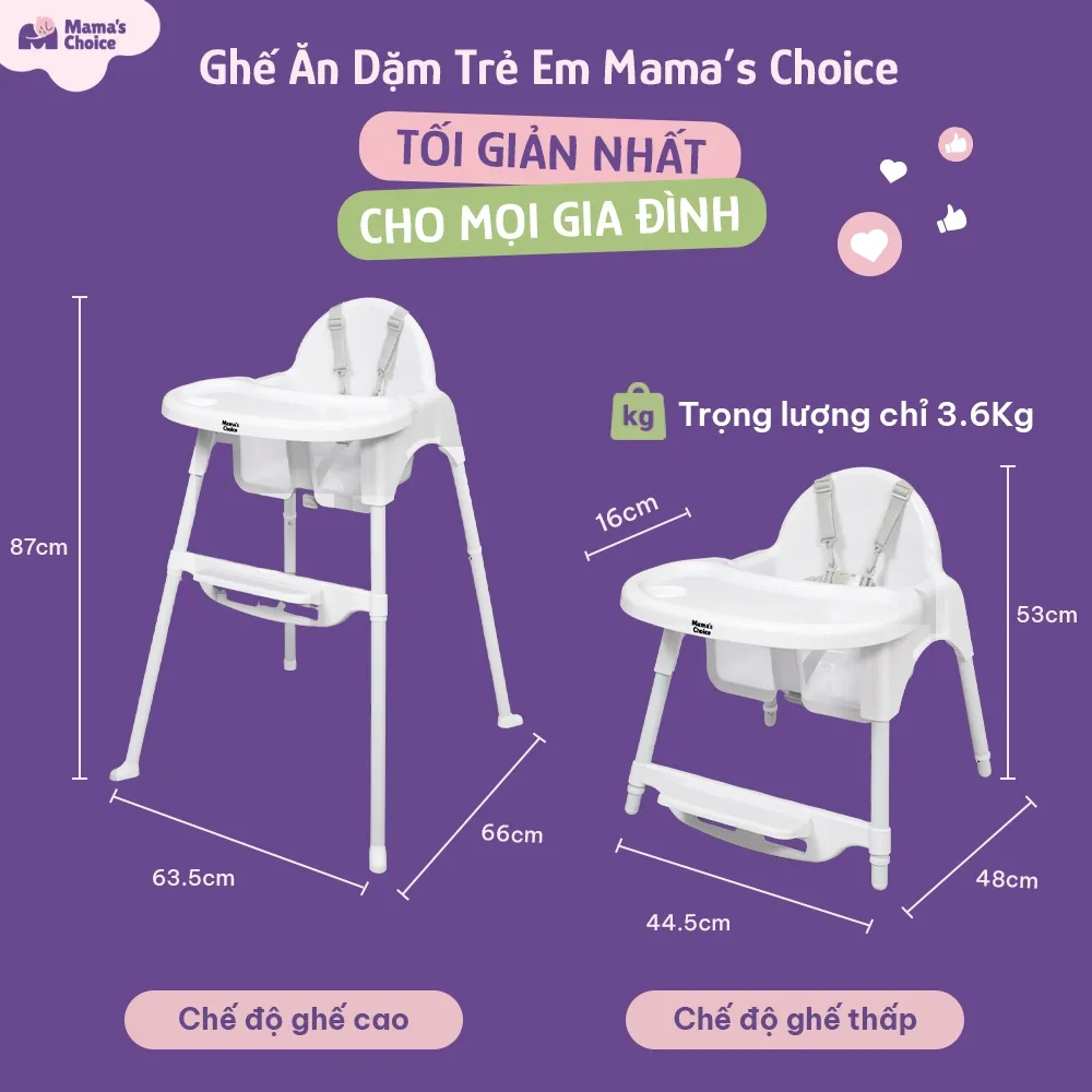 Ghế Ăn Dặm Mama's Choice: An Toàn, Chắc Chắn, Dễ Vệ Sinh | Review Chi Tiết