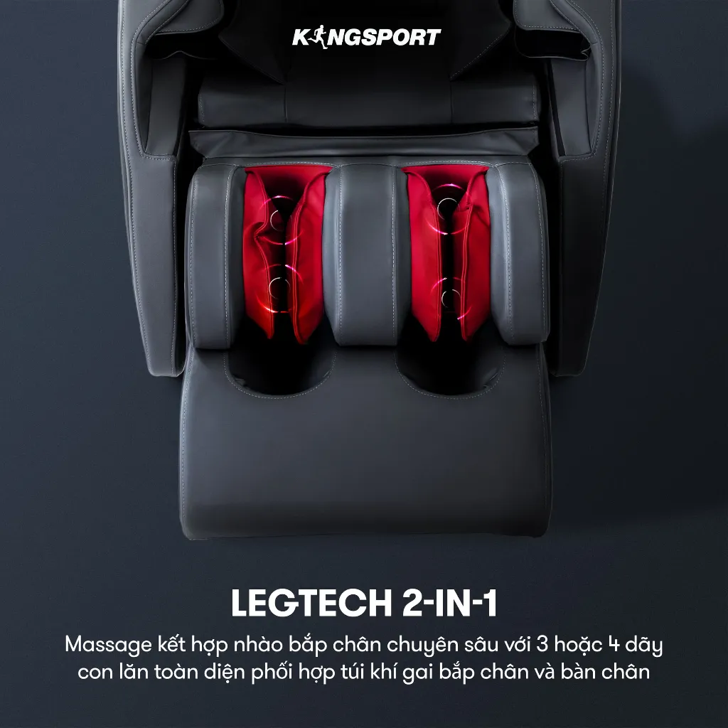 Ảnh Ghế massage KINGSPORT G77 New màu sắc hiện đại, tích hợp điều khiển bằng giọng nói, khung ghế rộng rãi và thoải mái 3