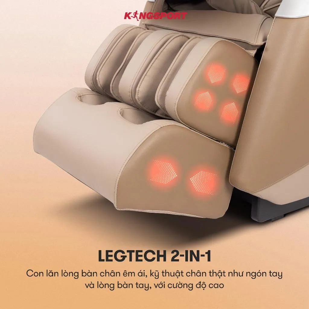 Ảnh Ghế massage KINGSPORT Standard G2 con lăn di chuyển cổ vai, thiết kế hiện đại 2024, khung ghế rộng rãi và thoải mái 4