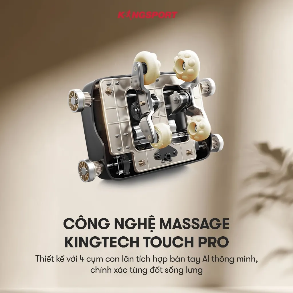 Ảnh Ghế massage KINGSPORT Standard G5 BLACK cao cấp con lăn 3D với 8 bài tập, thiết kế hiện đại 2024, massage chuyên sâu 3