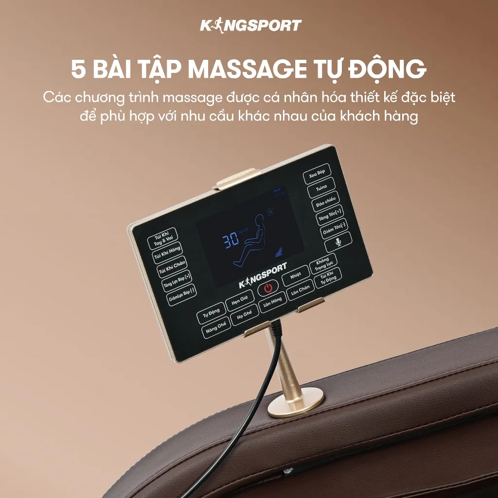 Ảnh Ghế massage toàn thân KINGSPORT G9 công nghệ làm ấm Warmtech, 5 bài tập massage tự động 4