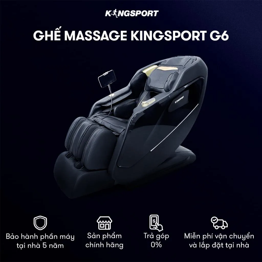 Ảnh Ghế massage toàn thân cao cấp KINGSPORT G6 công nghệ massage Kingtech Touch Pro 1