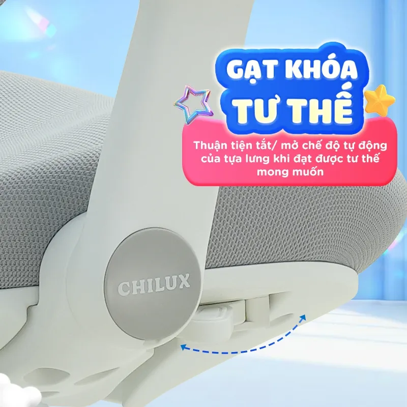 Ảnh Ghế ngồi học chống gù, đúng tư thế cho bé Chilux A22, bảo vệ cột sống, tăng độ tập trung cho bé 3
