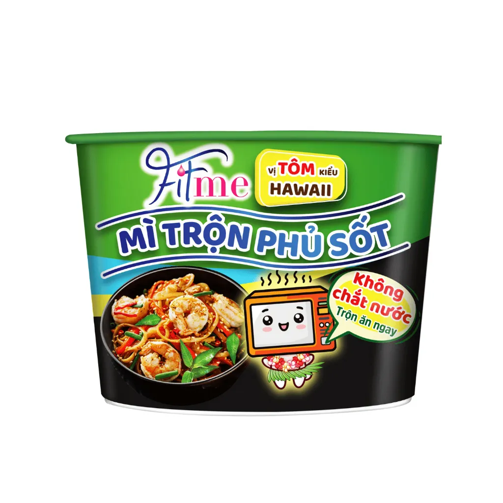 Ảnh GIÁ ĐẶC BIỆT, SỐ LƯỢNG CÓ HẠN - Mì Trộn Phủ Sốt Fitme Vị Tôm Kiểu Hawaii thùng 12 tô - 110g tô 2