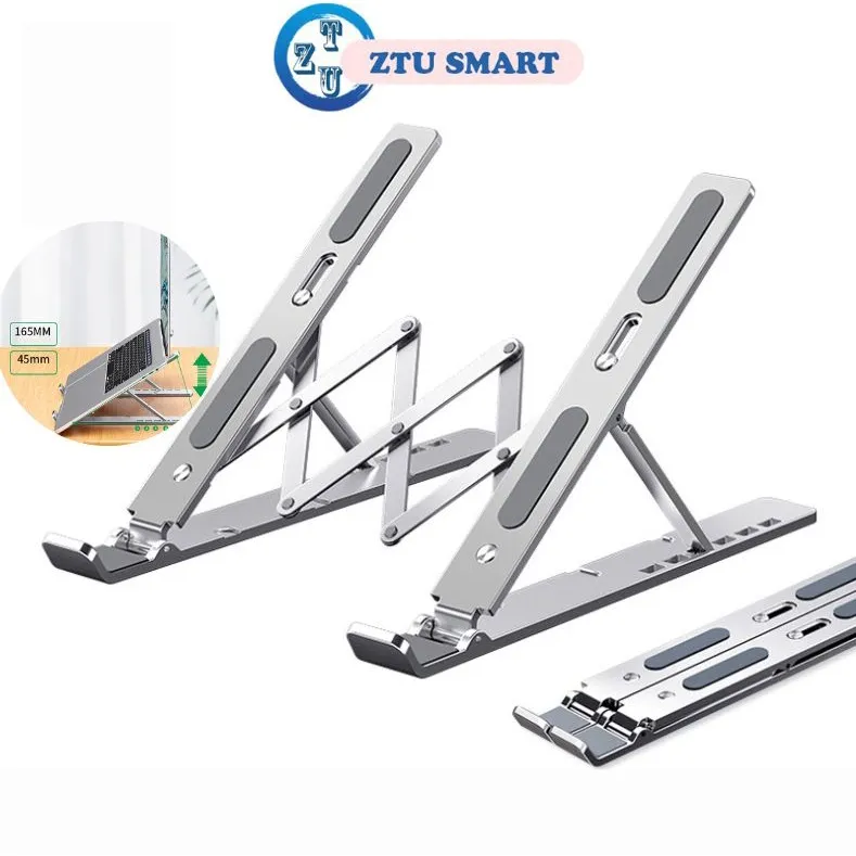 Ảnh Giá Đỡ Laptop,IPAD, Điện Thoại ZTU SMART Z5 Gấp Gọn Hợp Kim Nhôm Cao Cấp ,Hỗ trợ tản nhiệt, Kèm Túi Vải 1