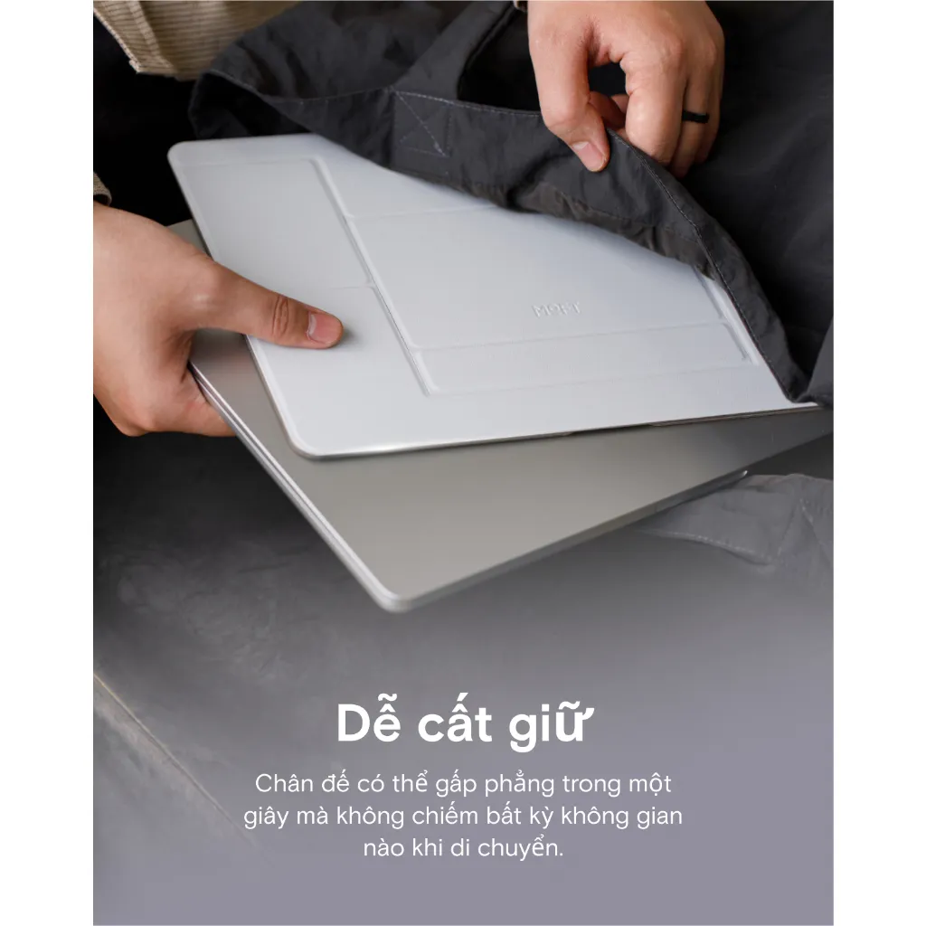 Ảnh Giá đỡ vô hình MOFT Giá đỡ máy tính xách tay có thể gập lại Thiết kế không dính có thể điều chỉnh - One Piece cho máy tính bảng và máy tính xách tay. 3