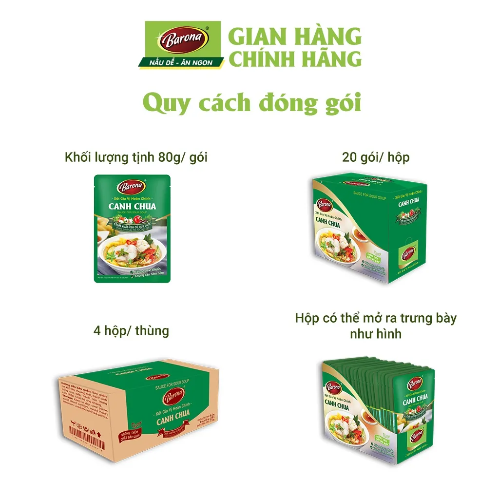 Ảnh Gia Vị Canh Chua Barona 80g chay mặn dùng được, tươi ngon chuẩn vị không cần nêm nếm 3