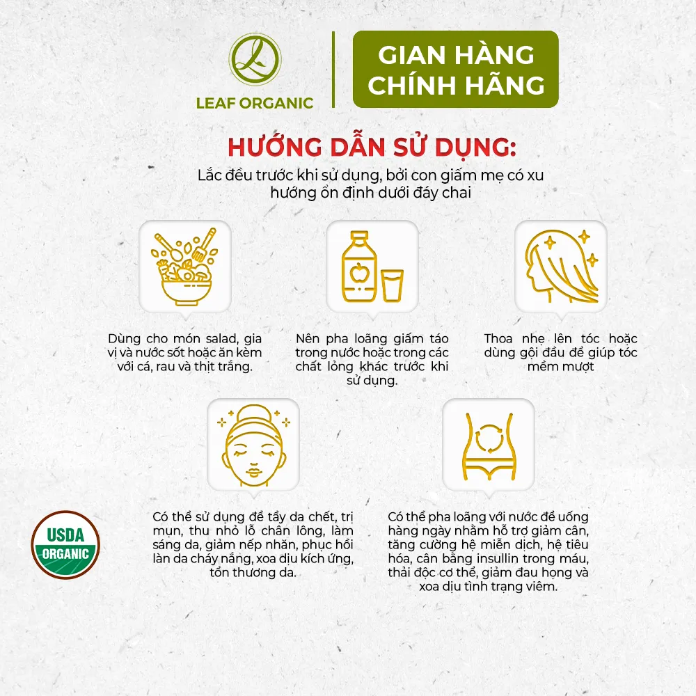 Ảnh Giấm táo hữu cơ Bragg - Hàng mỹ - Chai lớn 946ml 2