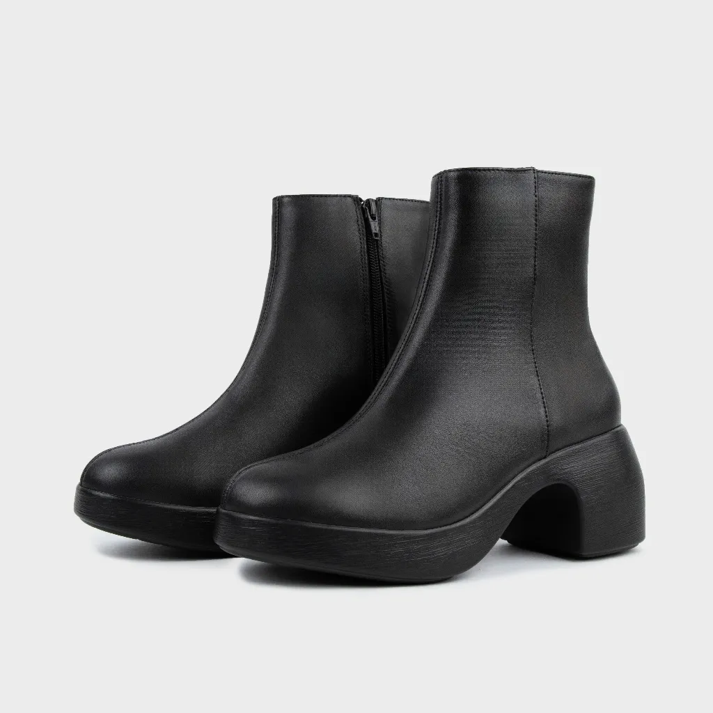 Ảnh Giày Boot Nữ Cao Gót Kumoo DARA Màu Đen BL-CG-KUMO-003-A Boot Lửng Nữ Thời Trang, Cá Tính 2