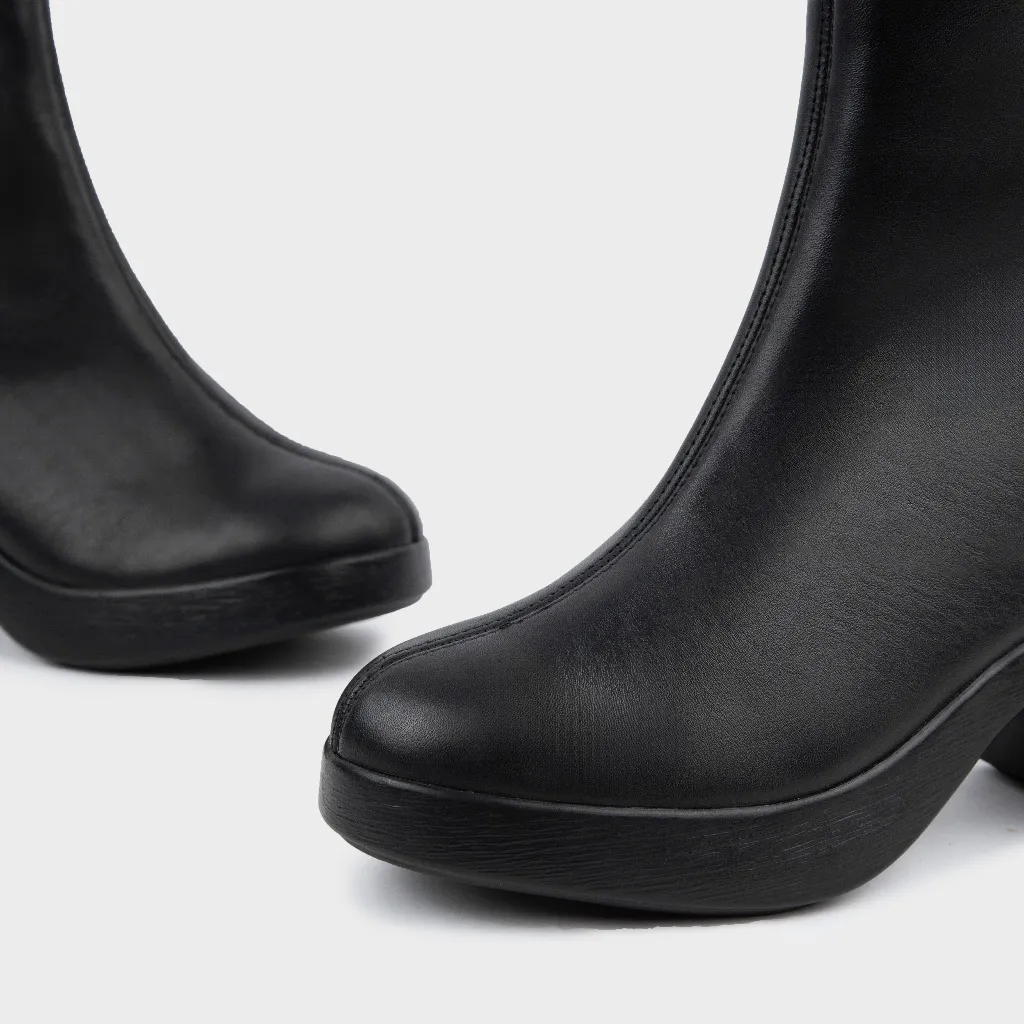 Ảnh Giày Boot Nữ Cao Gót Kumoo DARA Màu Đen BL-CG-KUMO-003-A Boot Lửng Nữ Thời Trang, Cá Tính 4