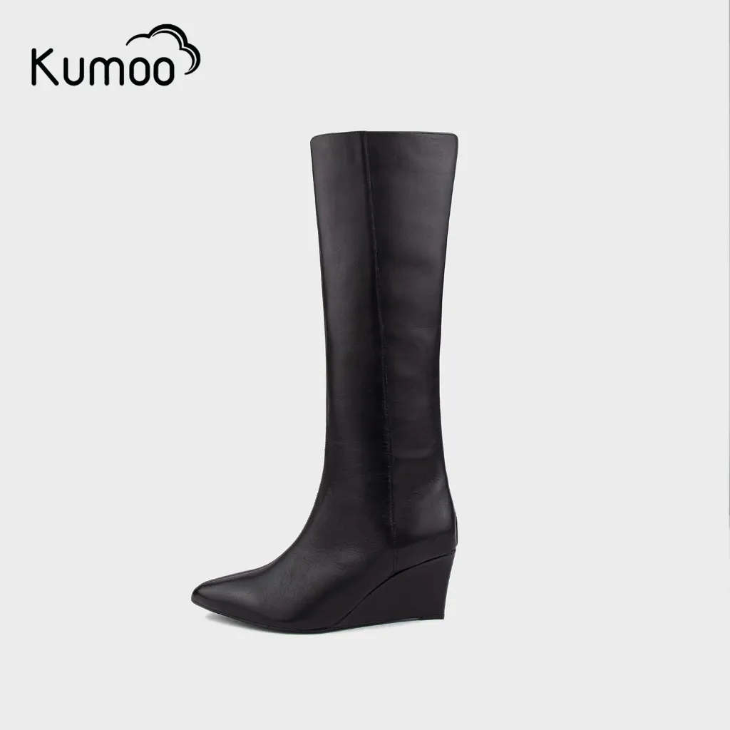 Ảnh Giày Boot Nữ Kumoo Iris Da Nappa Phong Cách Chic Style Cá Tính Quý Cô Thời Trang BDG-DX-KUMO-001-A 1