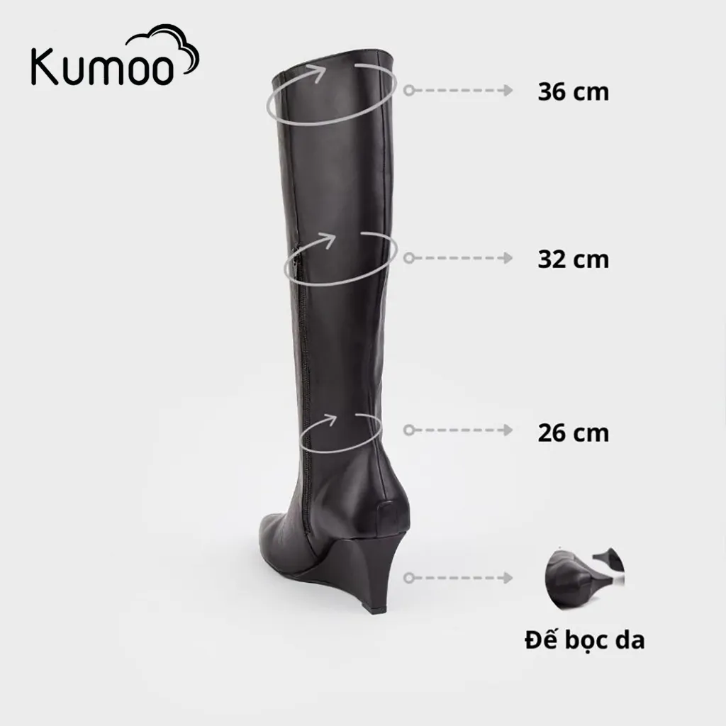 Ảnh Giày Boot Nữ Kumoo Iris Da Nappa Phong Cách Chic Style Cá Tính Quý Cô Thời Trang BDG-DX-KUMO-001-A 3