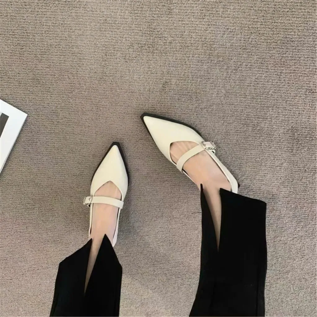 Ảnh Giày búp bê marry janes nữ mũi nhọn FAROSA -TK74 giày đế bằng nữ chất da mềm mẫu mới cực hót trend 4