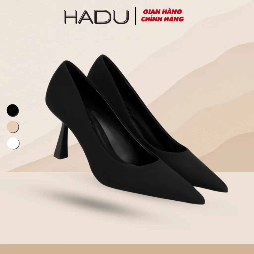Ảnh Giày Cao Gót 7P Bít Mũi Công Sở Da Mềm HADU G760 Lót Khử Mùi Êm Ái BH 12 Tháng 1