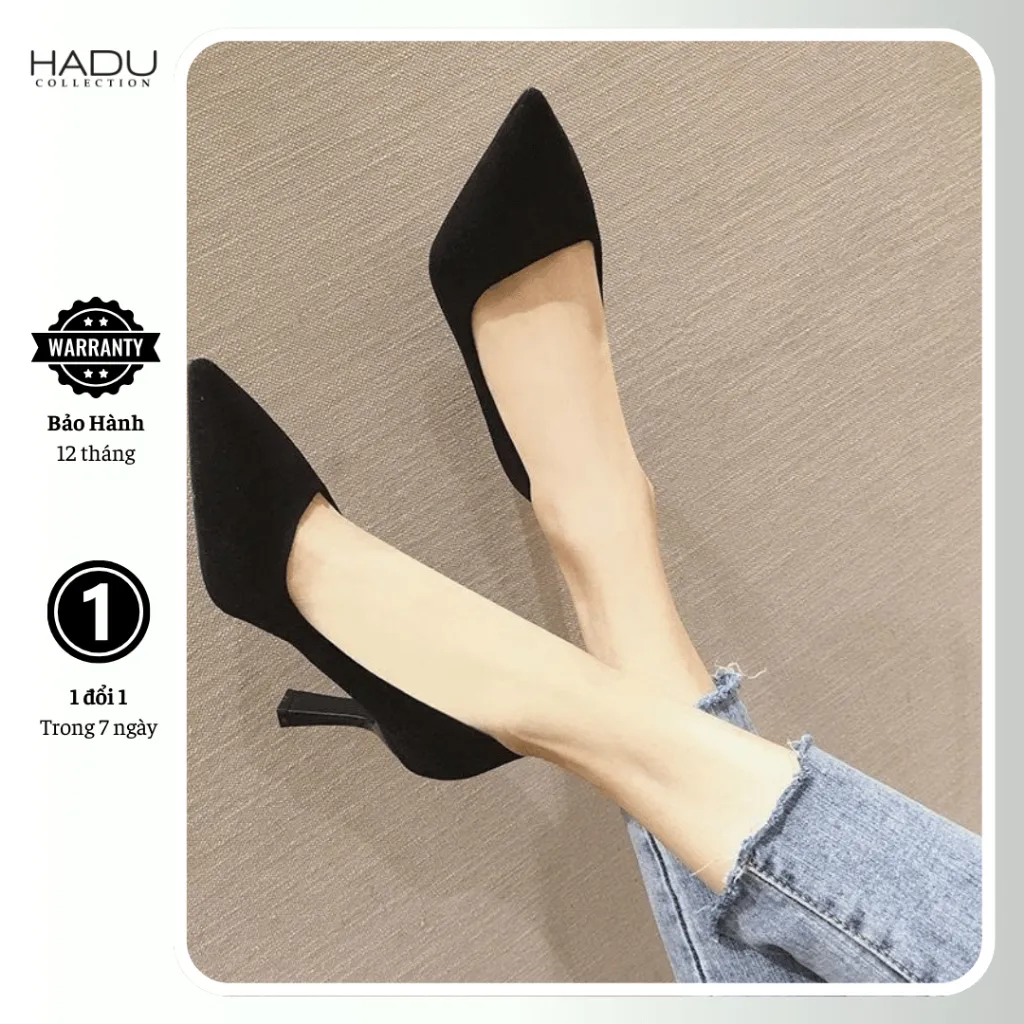 Ảnh Giày Cao Gót 7P Bít Mũi Công Sở Da Mềm HADU G760 Lót Khử Mùi Êm Ái BH 12 Tháng 3