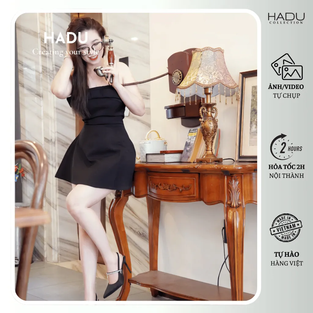 Ảnh Giày Cao Gót 9P Slingback Quai Ngang Đính Đá ELRIN HADU M970 Da PU Cao Cấp Êm Mềm BH 12T 2