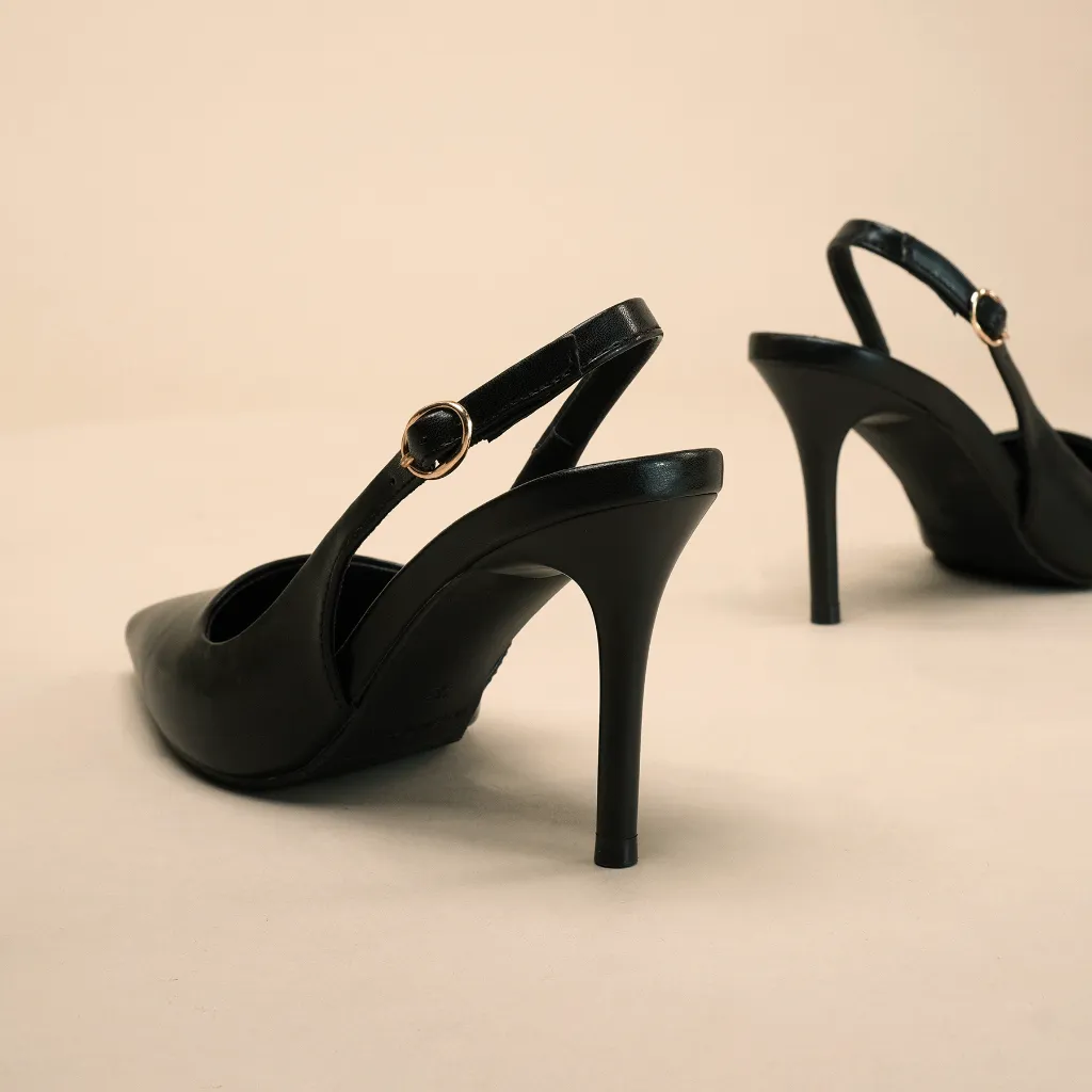 Ảnh Giày cao gót bít mũi nữ DILY quai hậu thanh mảnh ,giày slingback nữ tiện lợi gót nhọn cao 8cm AA0452 3