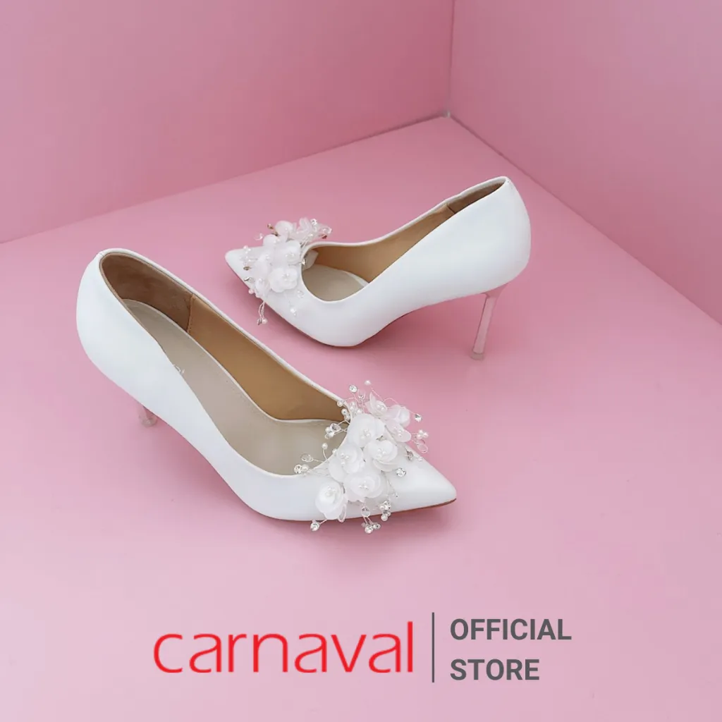 Ảnh Giày Cao Gót Cưới Carnaval Đính Hoa Thủ Công - Nét Thanh Lịch và Sang Trọng Dành Cho Cô Dâu - VS46 2