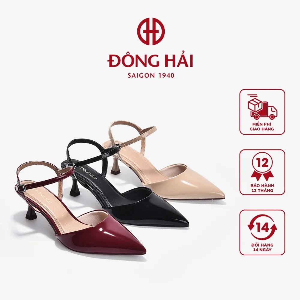 Ảnh Giày Cao Gót Đông Hải Bít Mũi Nhấn quai Ankle Strap - G81S8 1
