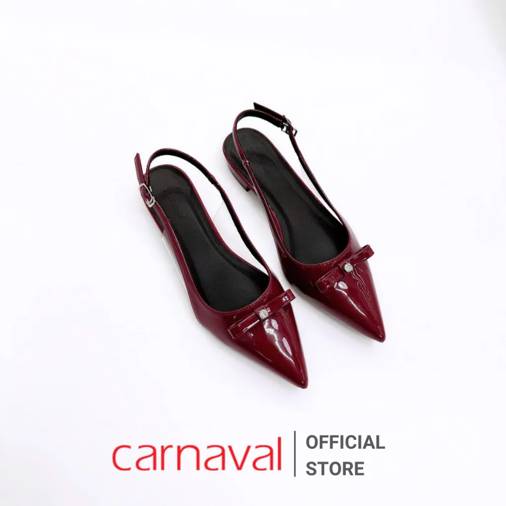 Ảnh Giày Cao Gót Đế Bệt 2cm Khuyết Eo Mika Mũi Nhọn Đính Nơ Carnaval Siêu Sang - VS123 3