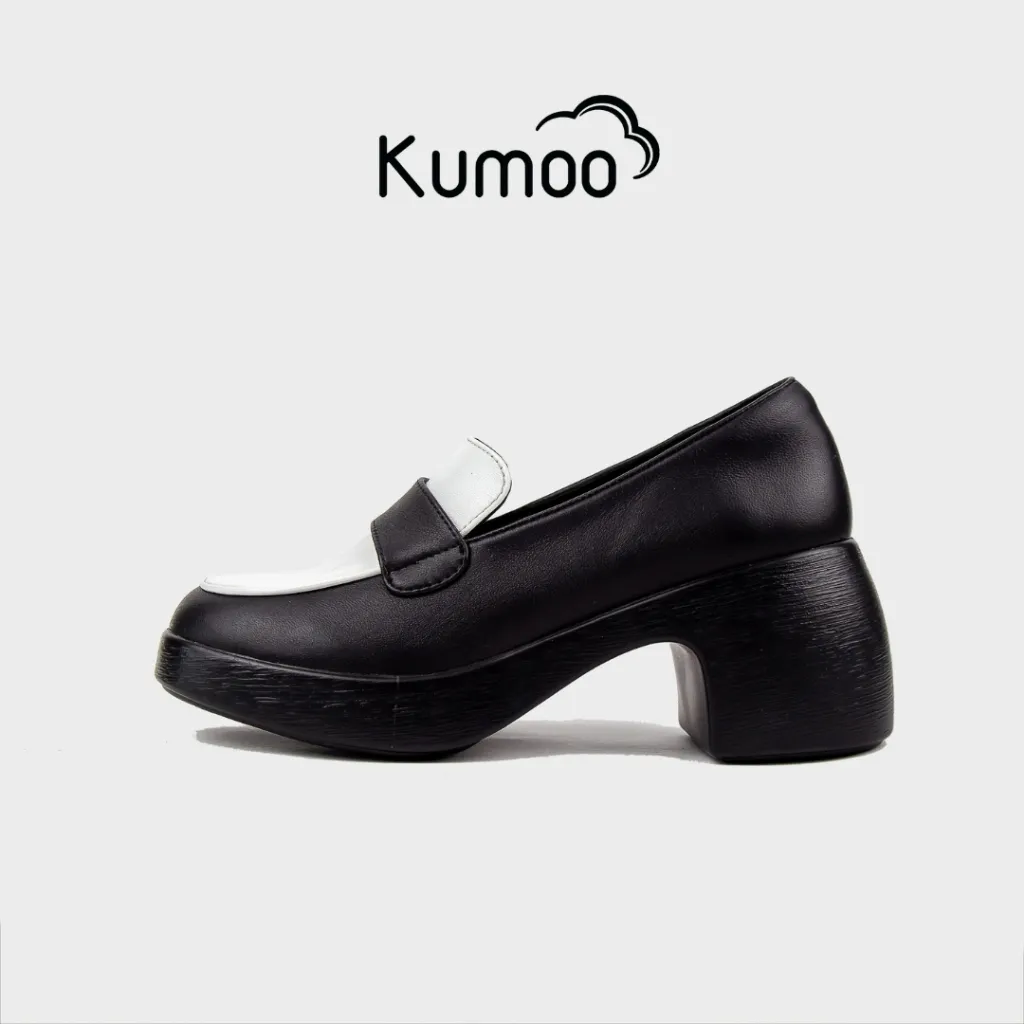 Đánh Giá Giày Cao Gót Kumoo Mary Jane Đen Trắng Đế Lug Sole 7cm