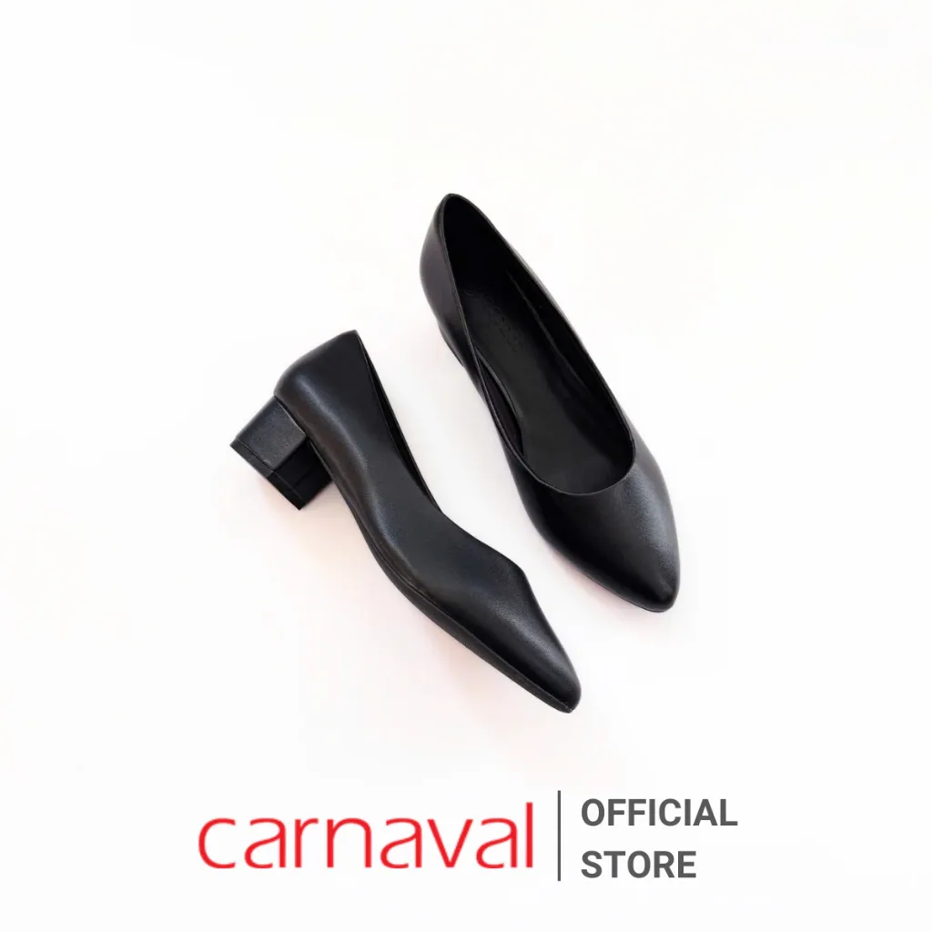 Ảnh Giày Cao Gót Mũi Nhọn Carnaval Phong Cách Công Sở Gót Vuông Cao 4cm - VS85 4