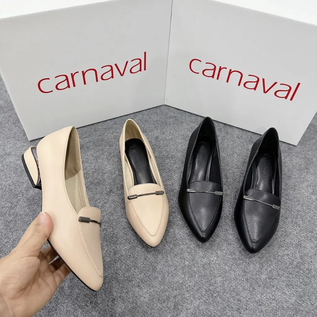 Ảnh Giày cao gót mũi nhọn trang trí khóa GCOROI cao 3 cm da cao cấp siêu sang - VS65 1