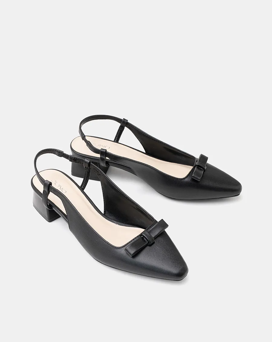 Ảnh Giày Cao Gót Nữ 5cm Thời Trang JUNO Giày Cao Gót Slingback Gót Vuông CG05148 3