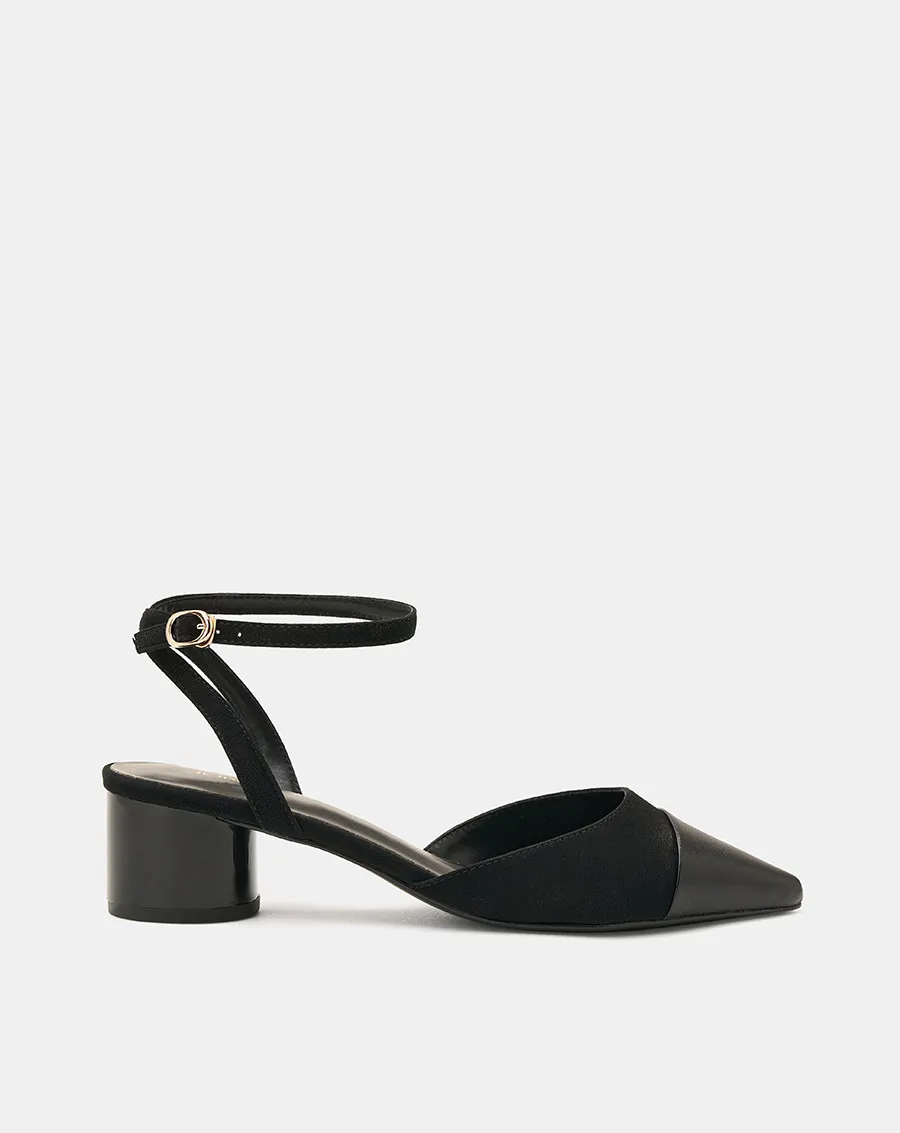 Ảnh Giày Cao Gót Nữ 5cm Thời Trang JUNO Giày Cao Gót Slingback Phối Toe Cap CG05146 2