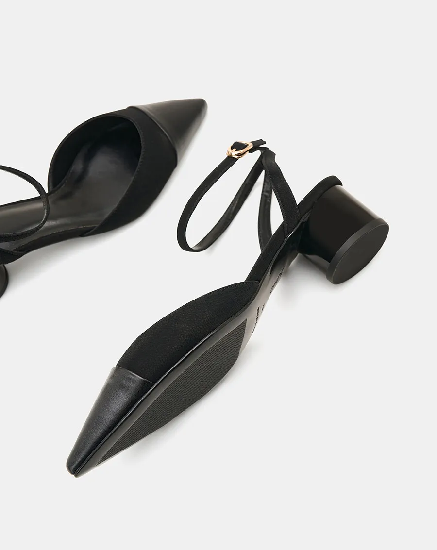 Ảnh Giày Cao Gót Nữ 5cm Thời Trang JUNO Giày Cao Gót Slingback Phối Toe Cap CG05146 3
