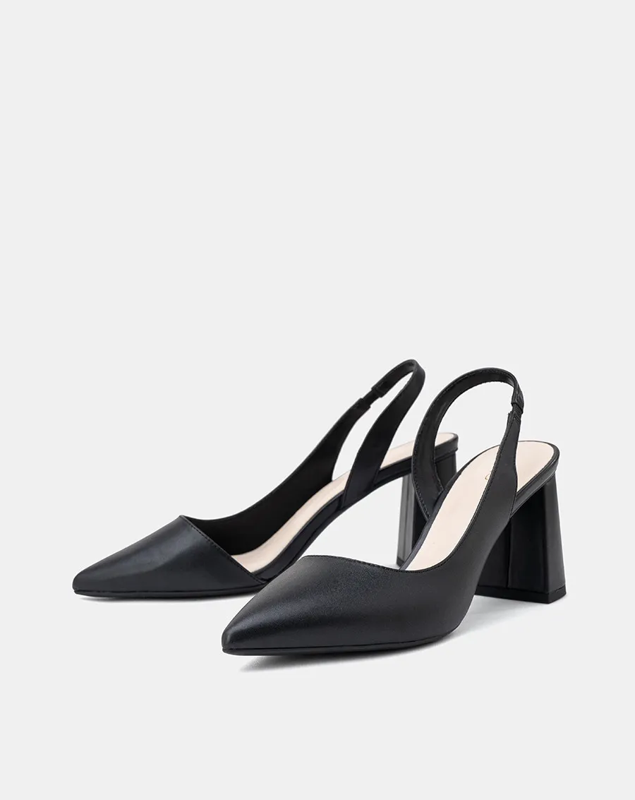 Ảnh Giày Cao Gót Nữ 7cm Thời Trang JUNO Giày Cao Gót Slingback Hở CG07163 3