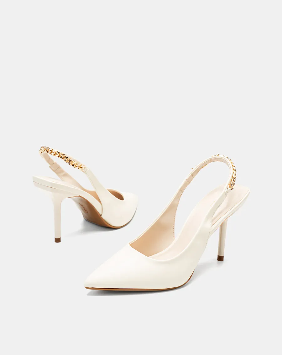 Ảnh Giày Cao Gót Nữ 9cm Thời Trang JUNO Giày Cao Gót Slingback Phối Xích CG09170 3