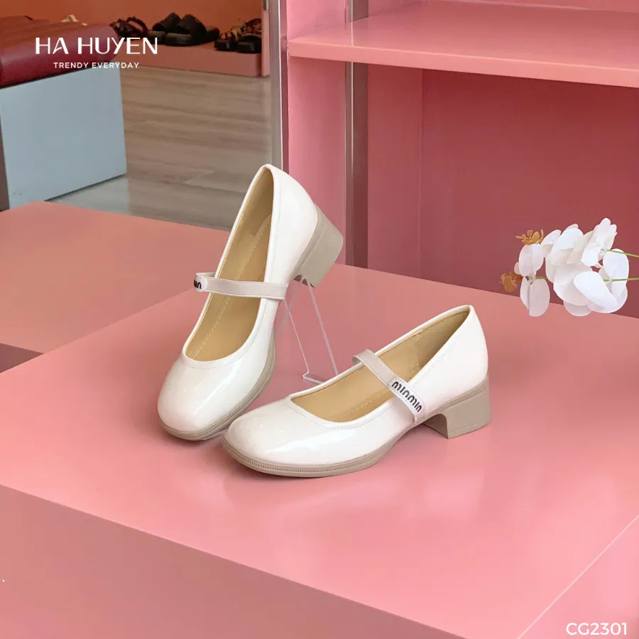 Ảnh Giày cao gót nữ HÀ HUYỀN bóng quai ngang đế 5cm - CG2301 2
