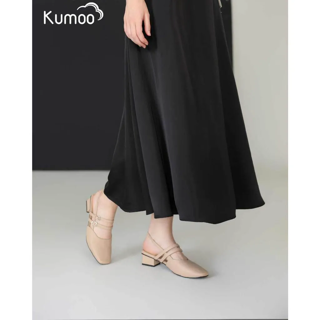 Ảnh Giày Cao Gót Nữ Kumoo GCG-KUMO-010-B Màu Kem Gót 4cm Phong Cách Thời Thượng Quý Cô Công Sở 2