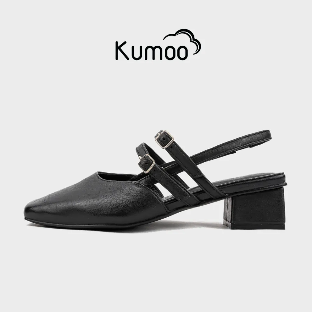 Ảnh Giày Cao Gót Nữ Kumoo GCG-KUMO-010-A Màu Đen Gót 4cm Phong Cách Thời Thượng Quý Cô Công Sở 1