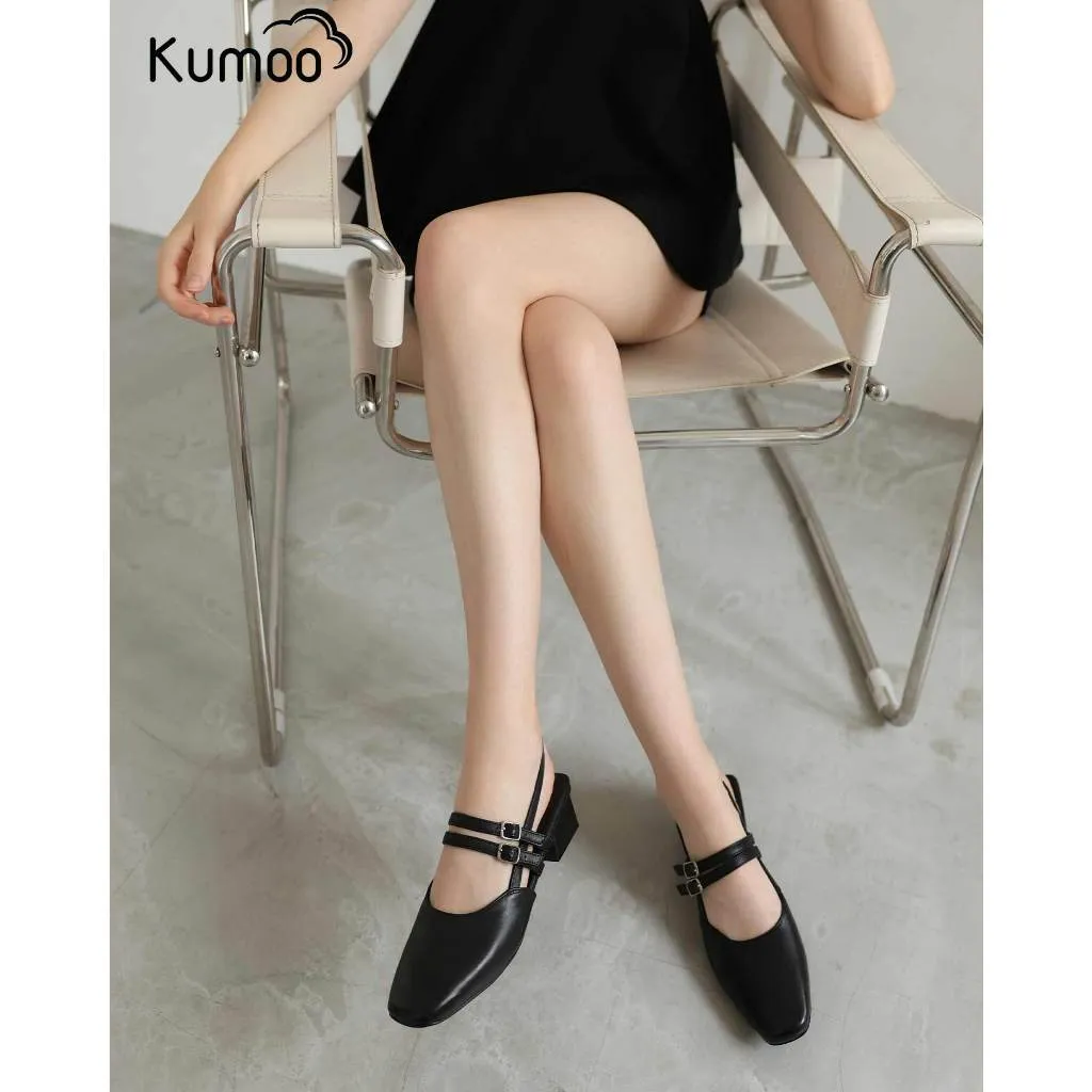 Ảnh Giày Cao Gót Nữ Kumoo GCG-KUMO-010-A Màu Đen Gót 4cm Phong Cách Thời Thượng Quý Cô Công Sở 2