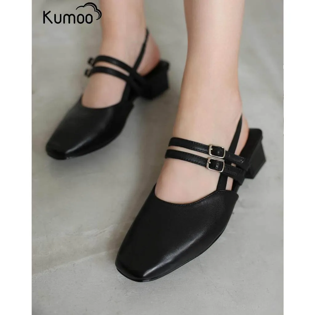 Ảnh Giày Cao Gót Nữ Kumoo GCG-KUMO-010-A Màu Đen Gót 4cm Phong Cách Thời Thượng Quý Cô Công Sở 3